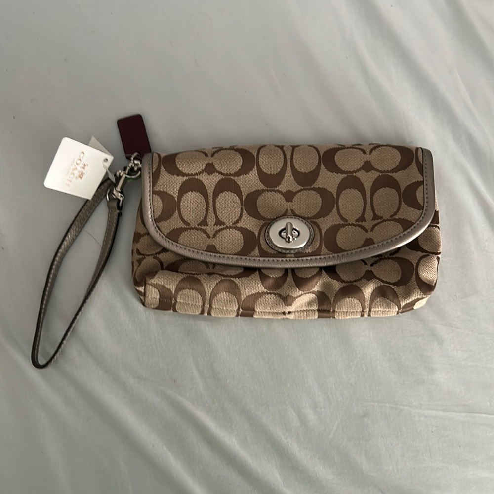 Brand New Large Coach Wristlet